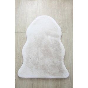 Faux Rabbit Fur Pelt Rug - Whisper White