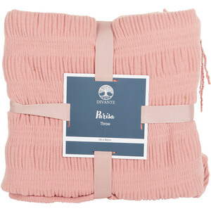 Parisa Seersucker Throw - Rose