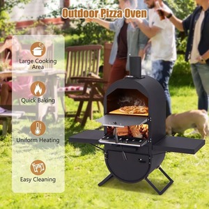 BBQ with Wood Fired Pizza Oven - Black by Wyld and Coco