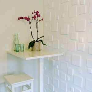 3D Wall Panels - White / Squares Design by WALPLUS