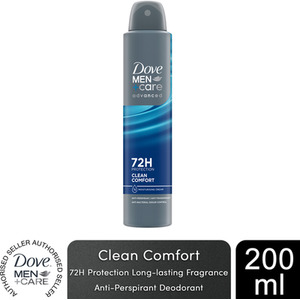 Dove Anti-Perspirant MenCare Advanced Clean Comfort 72H Protection Deo, 200ml - White / 1 by Dove