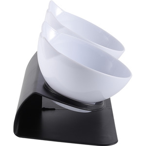 Double Bowl Slanted Cat Feeder by Livingandhome