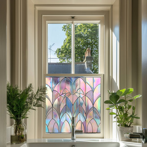 Fabbrico Art Deco Stained Glass Privacy Window Film by Creative Printing Solutions