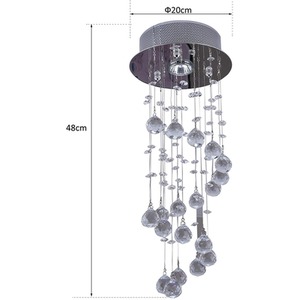 HOMCOM Ceiling Chandelier - Silver by HOMCOM