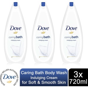 Dove Caring Bath Indulging Cream Bath Soak with Moisturising Cream, 6x720ml - Buy 6 / 20cm by Dove
