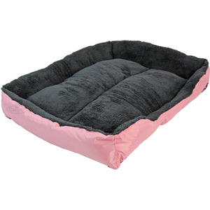 Faux Fur Dog Bed in PinkGrey XL - Grey by Actiaspet