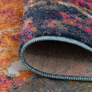 Bold Multicolour Distressed Abstract Living Area Rug by The Rug House