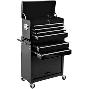 Tool Chest with 8 Drawers - Black by tectake