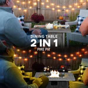 Outsunny 40,000 BTU Propane Gas Fire Pit Table by Outsunny