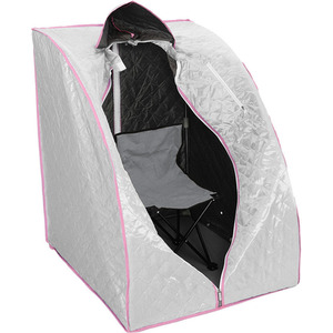 Portable Steam Sauna with 99min Timer - Silver by Livingandhome