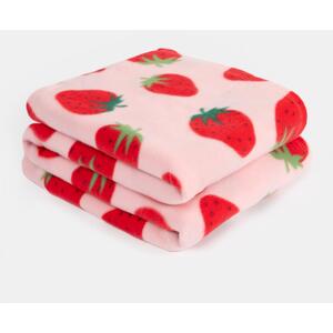 Strawberry Throw Blanket - Pink by OHS