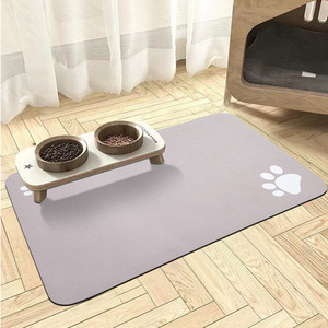 Washable Diatom Mud Pet Feeding Mat With Nonslip Bottom by Livingandhome