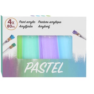 4-Pack Pastel Colours Acrylic Paint Set - Multicolour by UMKY