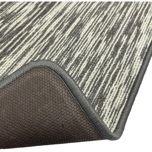Broken Stripe Washable Mat - Grey