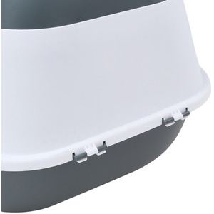 Flip-Top Space Capsule Cat Litter Box - Grey by Livingandhome