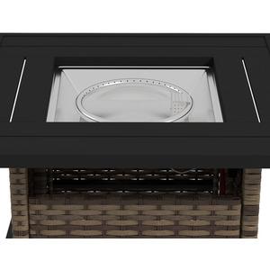 Outsunny 50,000 BTU Output Rattan Fire Pits for Garden by Outsunny