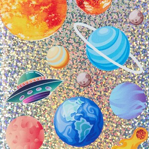 Glitter Space Stickers - Multicolour by Crafty Club