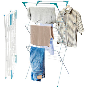 3 Tier Foldable Clothes Airer Laundry Drying Rack - White
