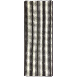 Geo Triangle Washable Runner - Black and White