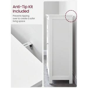 Bathroom Storage Cabinet with 4 Drawers - White by VASAGLE