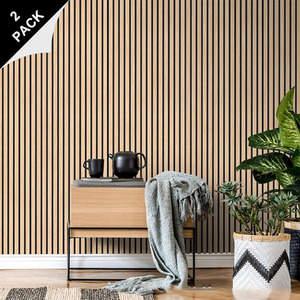Matteo Acoustic Slat Wall Panels - White Oak Natural / 2 by Matteo