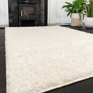 Soft Value Natural Cream Shaggy Area Rug by The Rug House