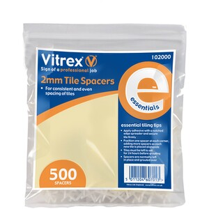 Pack of 500 Vitrex Essential Tile Spacers 2mm by Vitrex