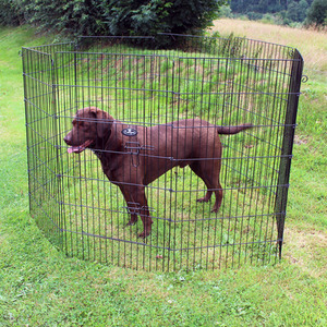Metal Pet Playpen 8 Panels - Black / 107cm by Easipet