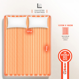 Fully Fitted Electric Blanket - White / Double by WARMER