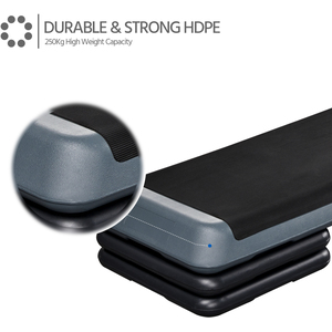 Adjustable Aerobic Stepper with Risers - Grey by Yaheetech