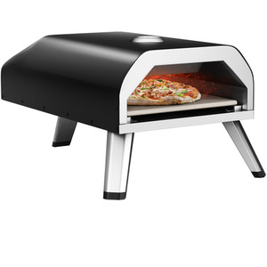 4KW Foldable Pizza Oven - Black by Costway