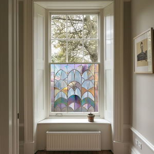 Cabiate Art Deco Stained Glass Privacy Window Film by Creative Printing Solutions