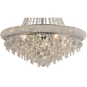 Alexandra Ceiling Pendant Chandelier 13 Light Polished Chrome, Crystal - Polished Chrome
