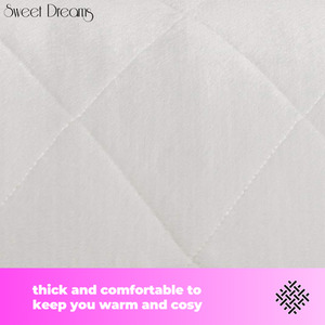 Electric Blanket Plush Fleece Heated Mattress Cover - White / King by Sweet Dreams