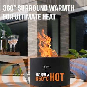 El Fuego Matte Black Fire Pit - Black by Eco Fuego