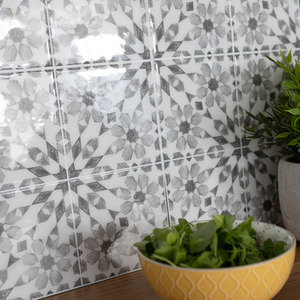 Catalan 3D Epoxy Tile Stickers - Grey by In Home