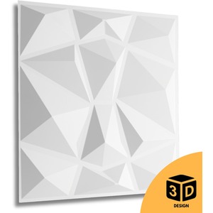 3D Wall Panels (50x50 cm) PVC Cladding Panel of Diamond Design by NOVECRAFTO