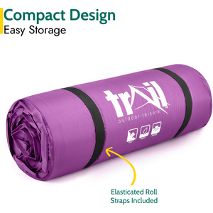 Extra Wide Single Self Inflate Mat 10cm - Purple by Trail