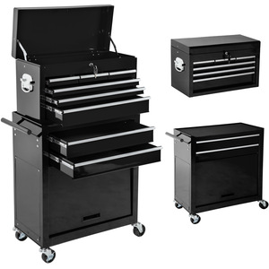 Tool Chest with 8 Drawers - Black by tectake