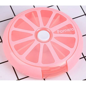 Rotational 7 Day Fruit Themed Pill Box - Pink