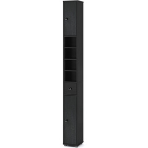 Slim Bathroom Tall Cabinet - Black by Costway