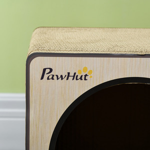 PawHut Cat Scratcher 2 in 1 Radio Shape - Yellow by PawHut