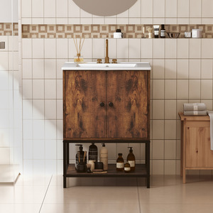 Bathroom Vanity Unit with Basin - Brown by GAINOOM