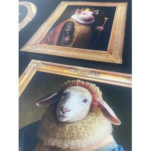 Regal Animals Wallpaper - Charcoal by Muriva