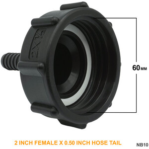 IBC S60x6 (2 inch) Female to (2 inch) Hose Tail by DNA PACKAGING LTD