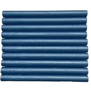 Pack of 10 Yale Blue Shimmer Wax Sticks - Blue by Syntego
