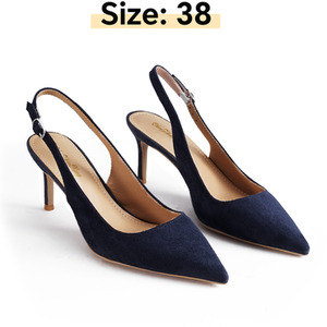 Suede Stiletto High Heels with Pointed Toe by komore