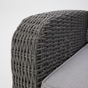 Segrada U-Shaped Garden Furniture - Dark Grey / 8 / Fire Pit Table by GRS