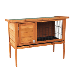 FSC Wooden Raised Pet Hutch Guinea Cage Run Cleaning Tray - Light Brown by Charles Bentley