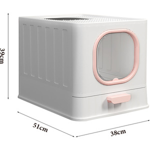 Kidkid Folding Enclosed Cat Litter Box with Scoop by Kidkid